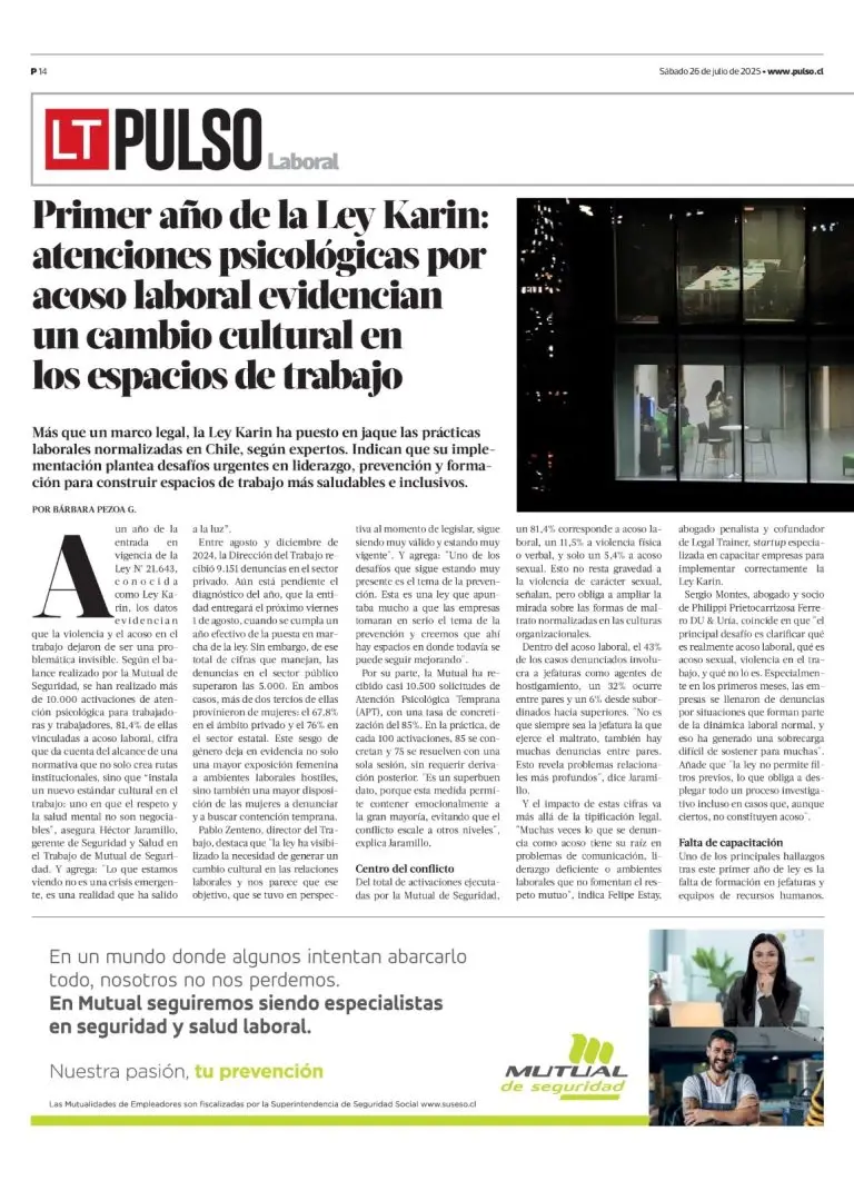 entrevista el pulso por ley karin